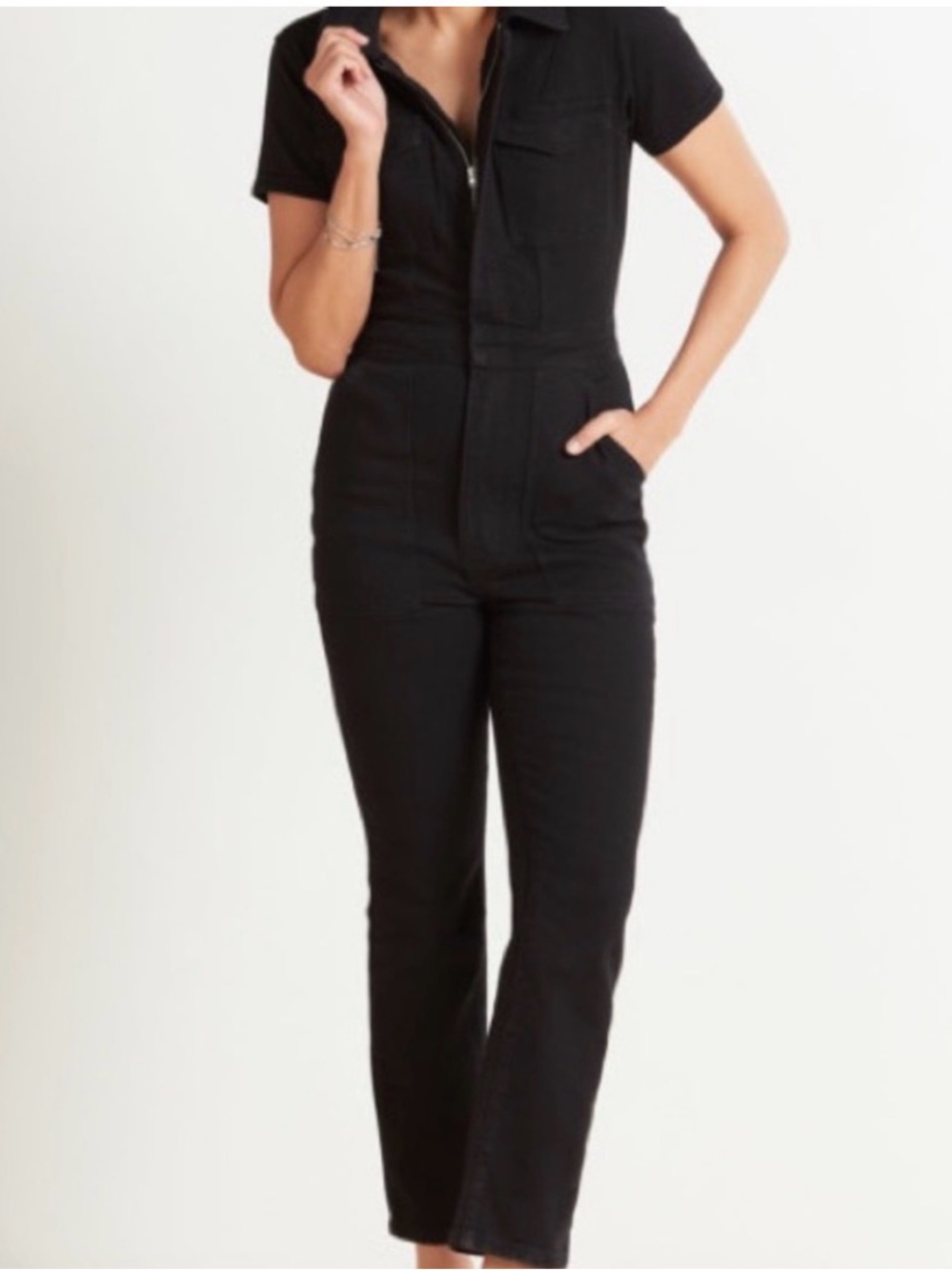 Good American Fit for Success Jumpsuit Black, sz 1.